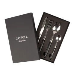 Jay Hill Bestekset Laguiole - Zwart - 24 Delig / 6 Personen -Keuken Benodigdheden Verkoop 3 8720812849643 2 2