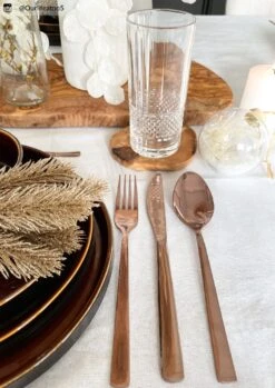 Sareva Bestekset - 24-delig / 6 Personen - Koper -Keuken Benodigdheden Verkoop 4 14