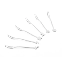 Sambonet Gebaksvorkjes Party Fashion Antique Zilver 6 Stuks -Keuken Benodigdheden Verkoop 52649C52 Sfeer