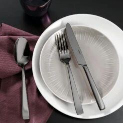 Sambonet Bestekset Flat - Zwart - 30 Delig / 6 Personen -Keuken Benodigdheden Verkoop 62712BN1 amb01