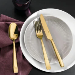 Sambonet Bestekset Flat - Goud - 30 Delig / 6 Personen -Keuken Benodigdheden Verkoop 62712GN1 amb01