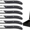 Jay Hill Steakmessen Laguiole - Zwart - 6 Stuks -Keuken Benodigdheden Verkoop 8720364453473
