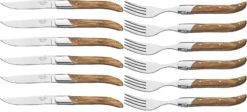 Jay Hill Steakbestek Laguiole - Olijfhout - 12 Delige Set