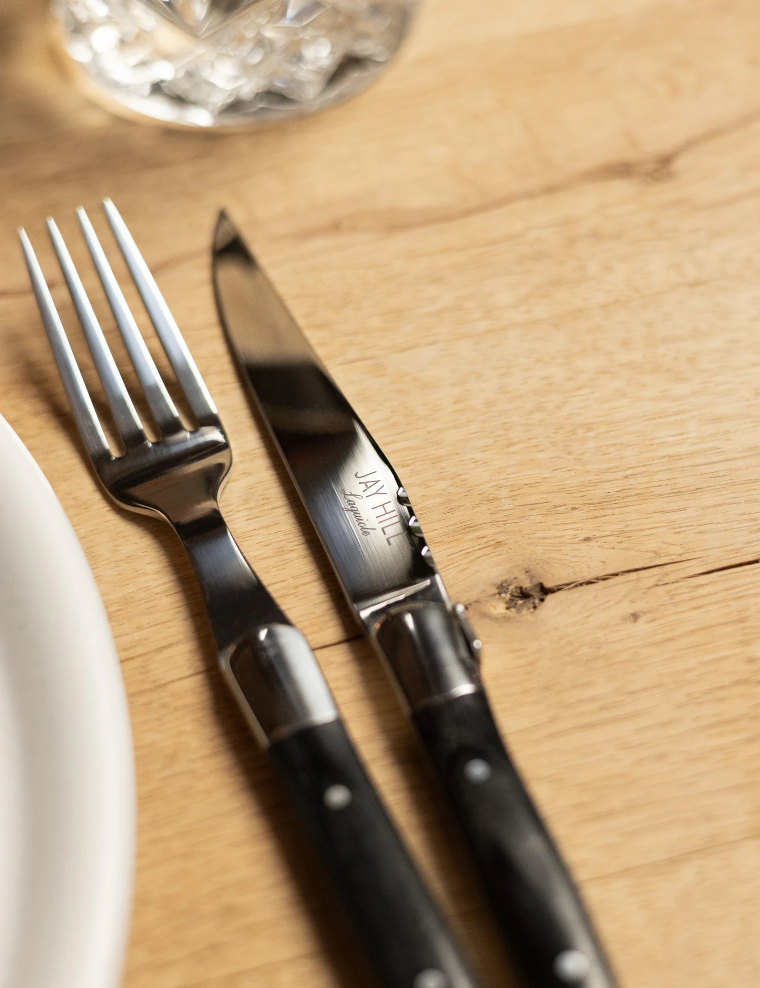 Jay Hill Bestekset Couvert Laguiole - Zwart - 4-delig 7 Jay Hill Bestekset Couvert Laguiole - Zwart - 4-delig - Afbeelding 5