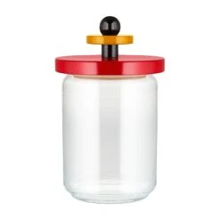 Alessi Voorraadpot Twergi - ES16/100 - Rood - ø 12 Cm / 1 Liter - Door Ettore Sotsass